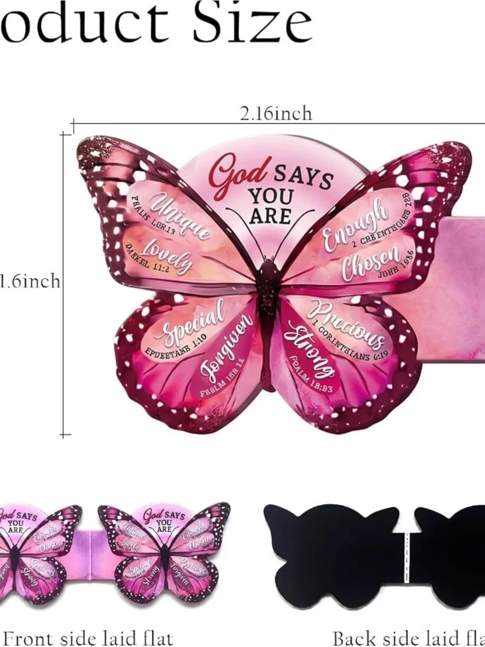 Christian Magnetic Bookmarks.  6Pcs Cute Butterfly Book Markers. NWT.